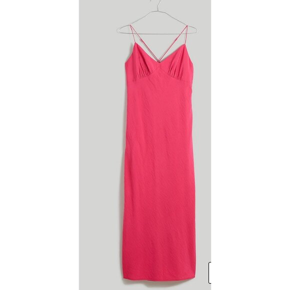 Madewell Dresses & Skirts - Madewell $158 Layton Midi Slip Dress Rosy Hibiscus Size 12 NK419